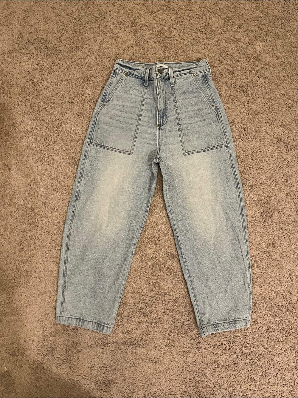 pistola Light Blue barrel Jeans with Patch Pockets